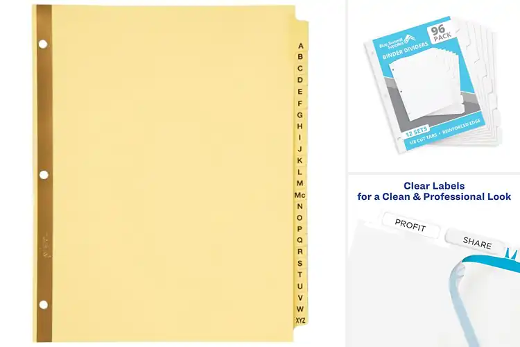 Detailed view of Best Binding Index Dividers