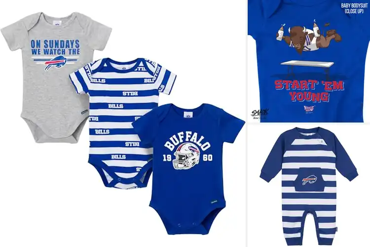 Detailed view of Best Buffalo Bills Baby Clothes