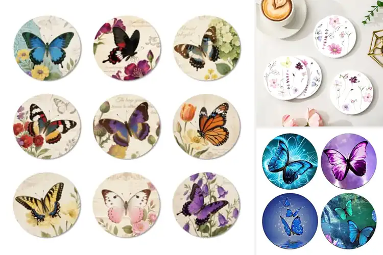 Detailed view of Best Butterfly Themed Coasters