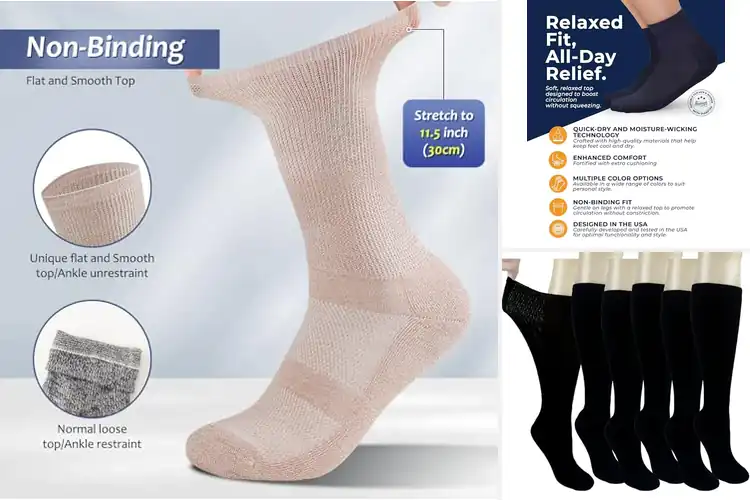Detailed view of Best Fitting Diabetic Socks For Women And Men