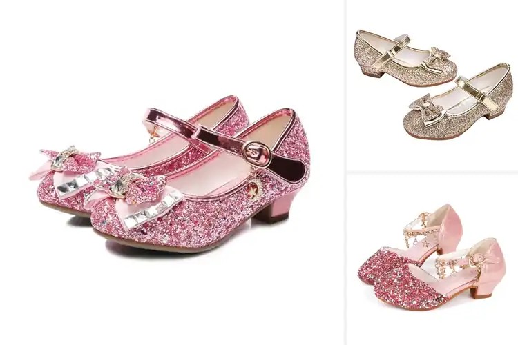 Detailed view of Best Glitter Princess Shoes