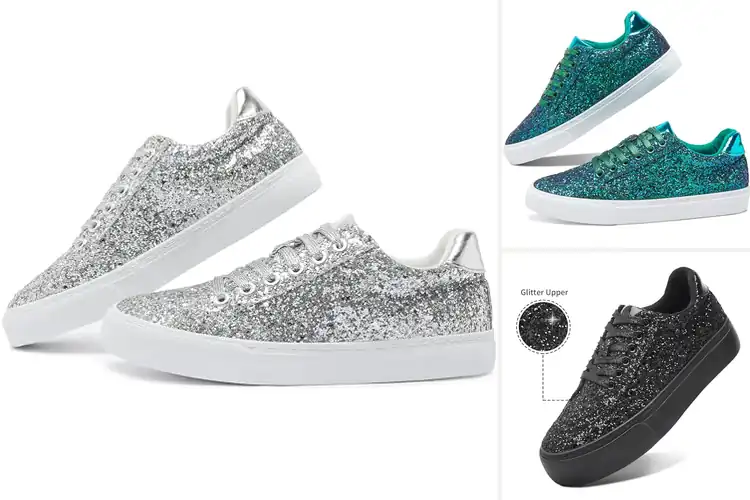 Detailed view of Best Glitter Sequin Shoes