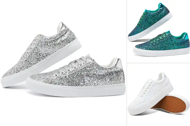 Detailed view of Best Glitter Sequins Shoes to Sparkle with Comfort & Style