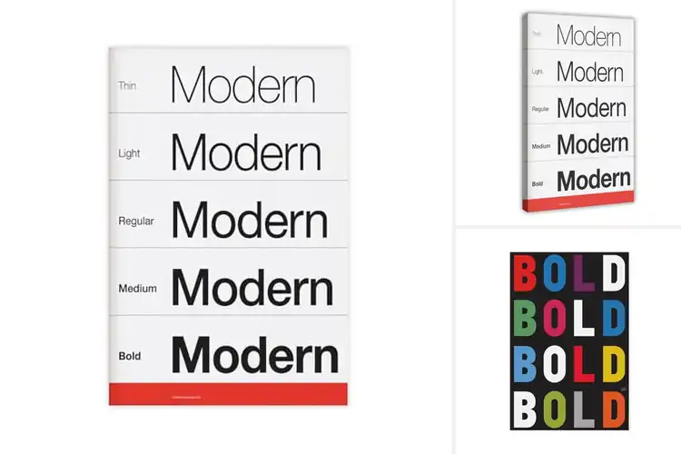 Detailed view of Best Helvetica Bold Style: Modern Canvas Art