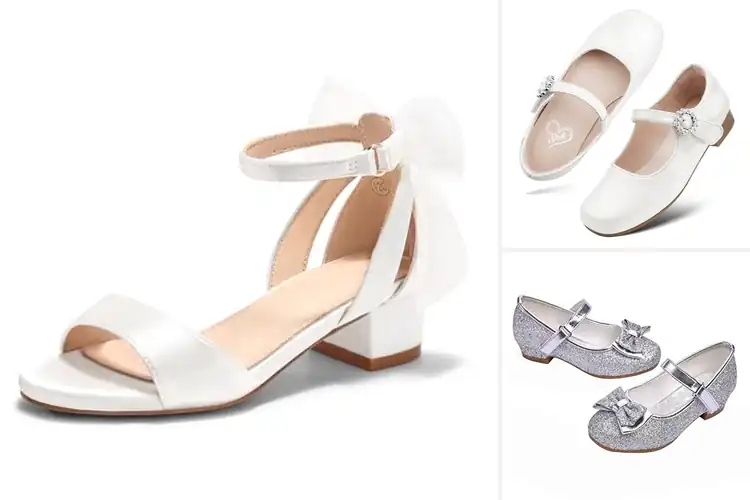 Detailed view of Best Little Girls Wedding Shoes for Comfort & Charm