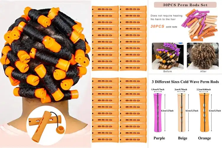 Detailed view of Best Non-slip Perm Rods for Flawless, Heat-Free Curls