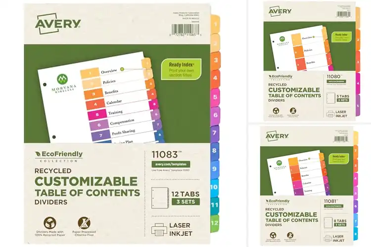 Detailed view of Best Post-Consumer Recycled Content Dividers