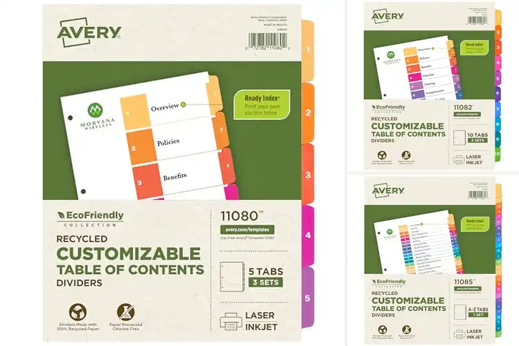 Detailed view of Best Recycled Content Dividers