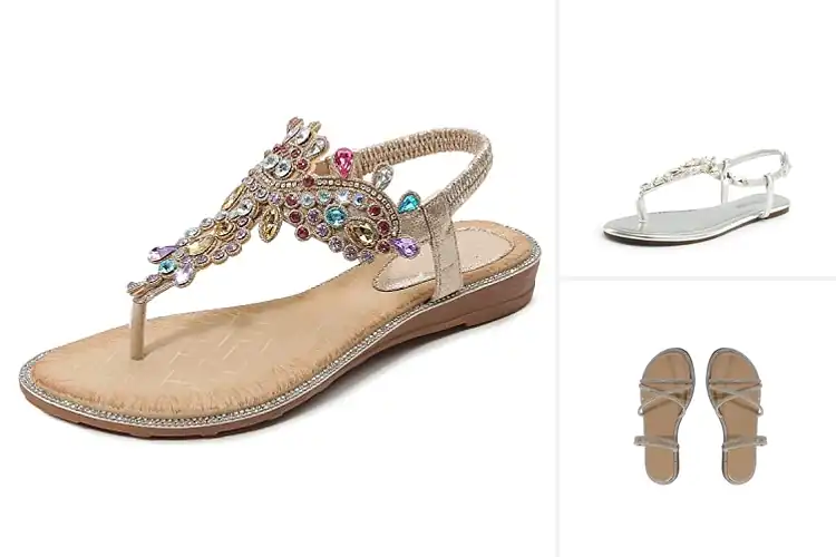 Detailed view of Best Rhinestone Sandals: Sparkle in Style & Ultimate Comfort
