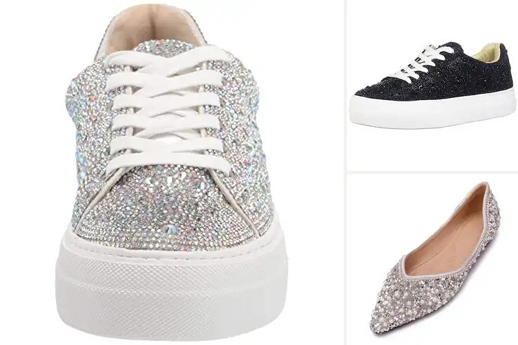 Detailed view of Best Rhinestone Shoes: Sparkle & Comfort