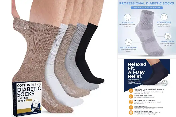 Detailed view of Best Sized Diabetic Socks Medium And Large