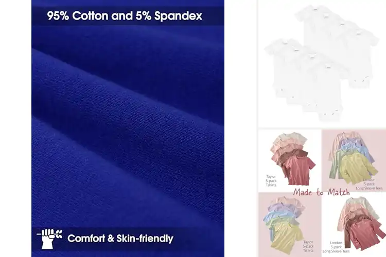 Detailed view of Best Soft Cotton Baby T Shirt Sets