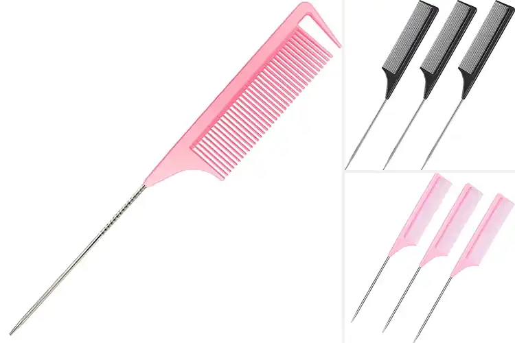 Detailed view of Best Steel Rat Tail Comb For Sectioning