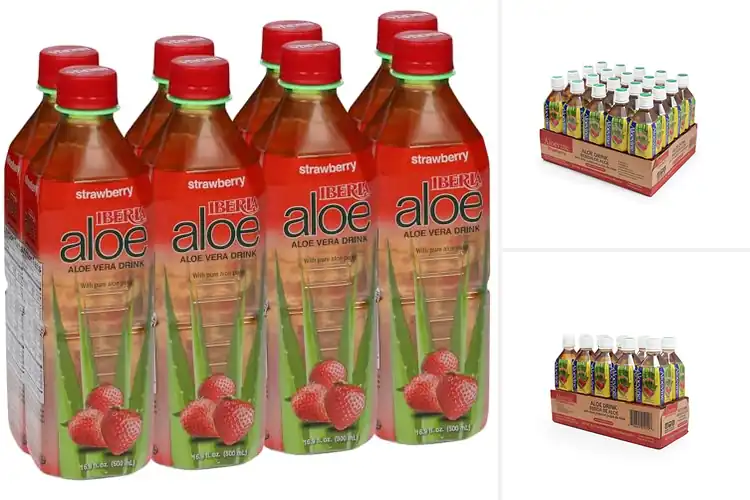 Detailed view of Best Strawberry Aloe Vera Drink