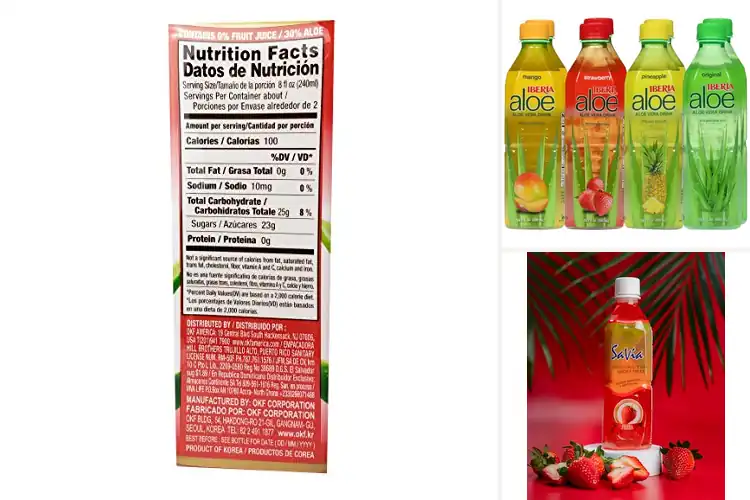 Detailed view of Best Strawberry Aloe Vera Drinks