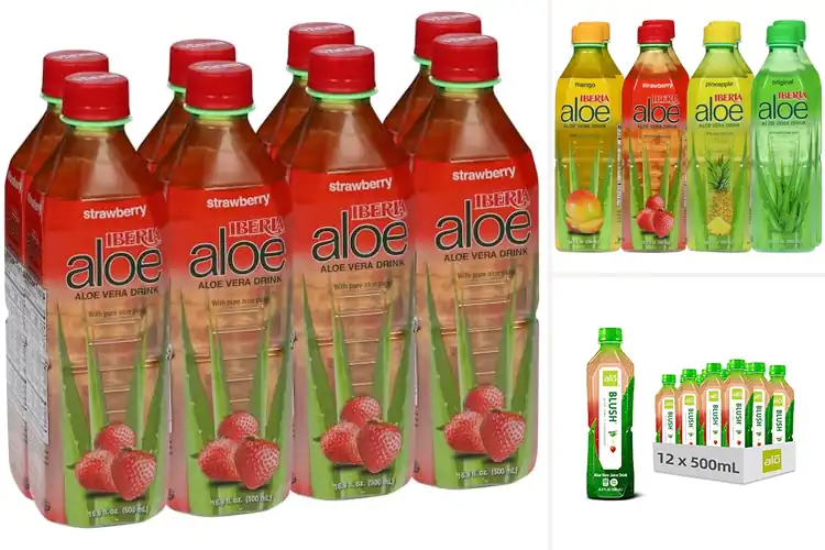 Detailed view of Best Strawberry Aloe Vera Juice Drink