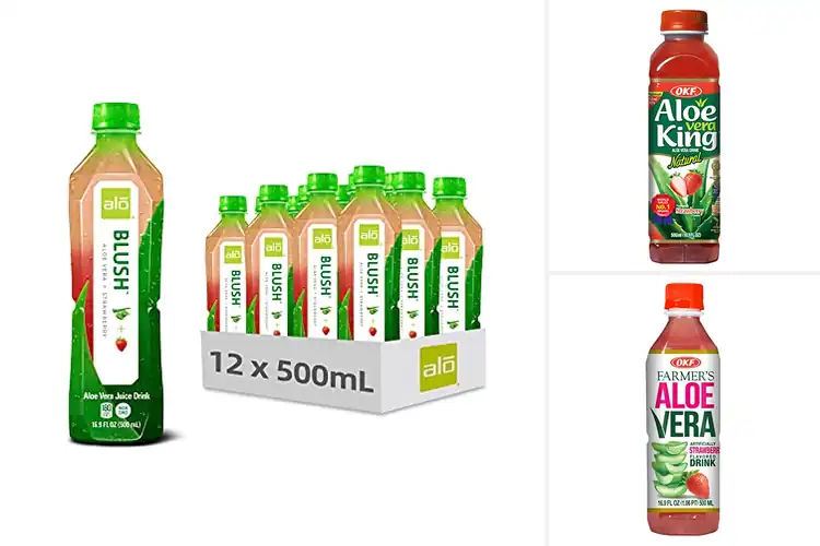 Detailed view of Best Strawberry Aloe Vera Juice Drinks