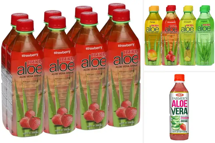 Detailed view of Best Strawberry Flavor Aloe Vera Drinks