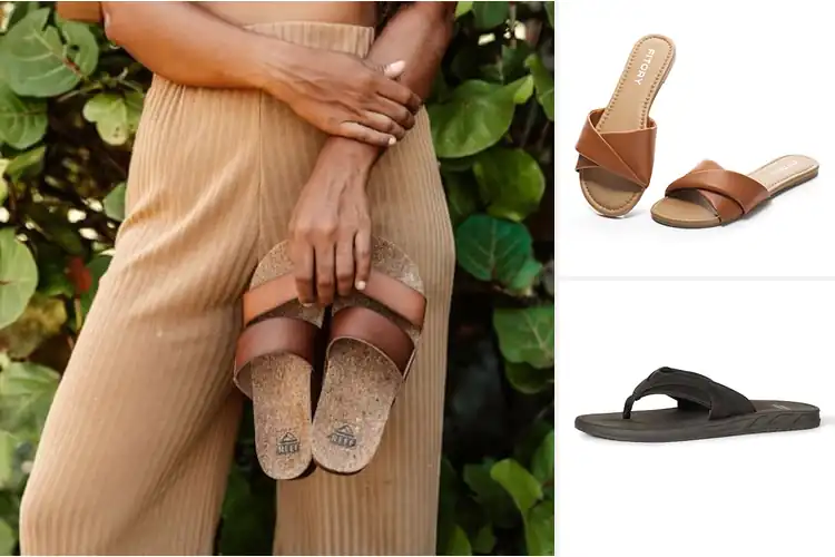 Detailed view of Best Synthetic Leather Sandals