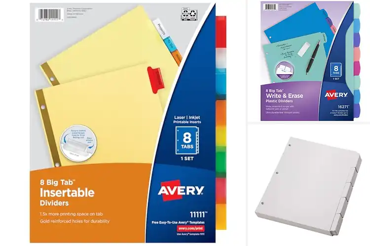 Detailed view of Best Tabbed Dividers